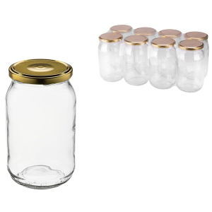 Słoik 900ml + zakrętka 8 sztuk